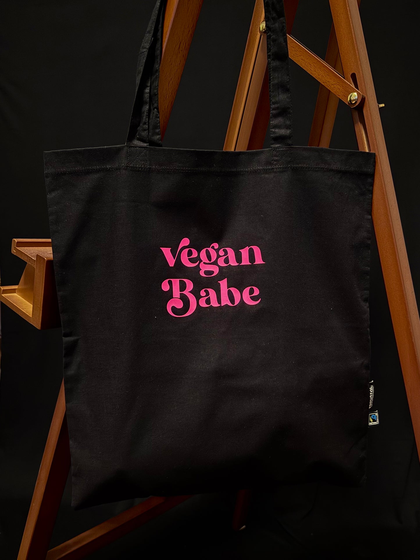 Vegan Babe | Beutel schwarz | Fairtrade & vegan