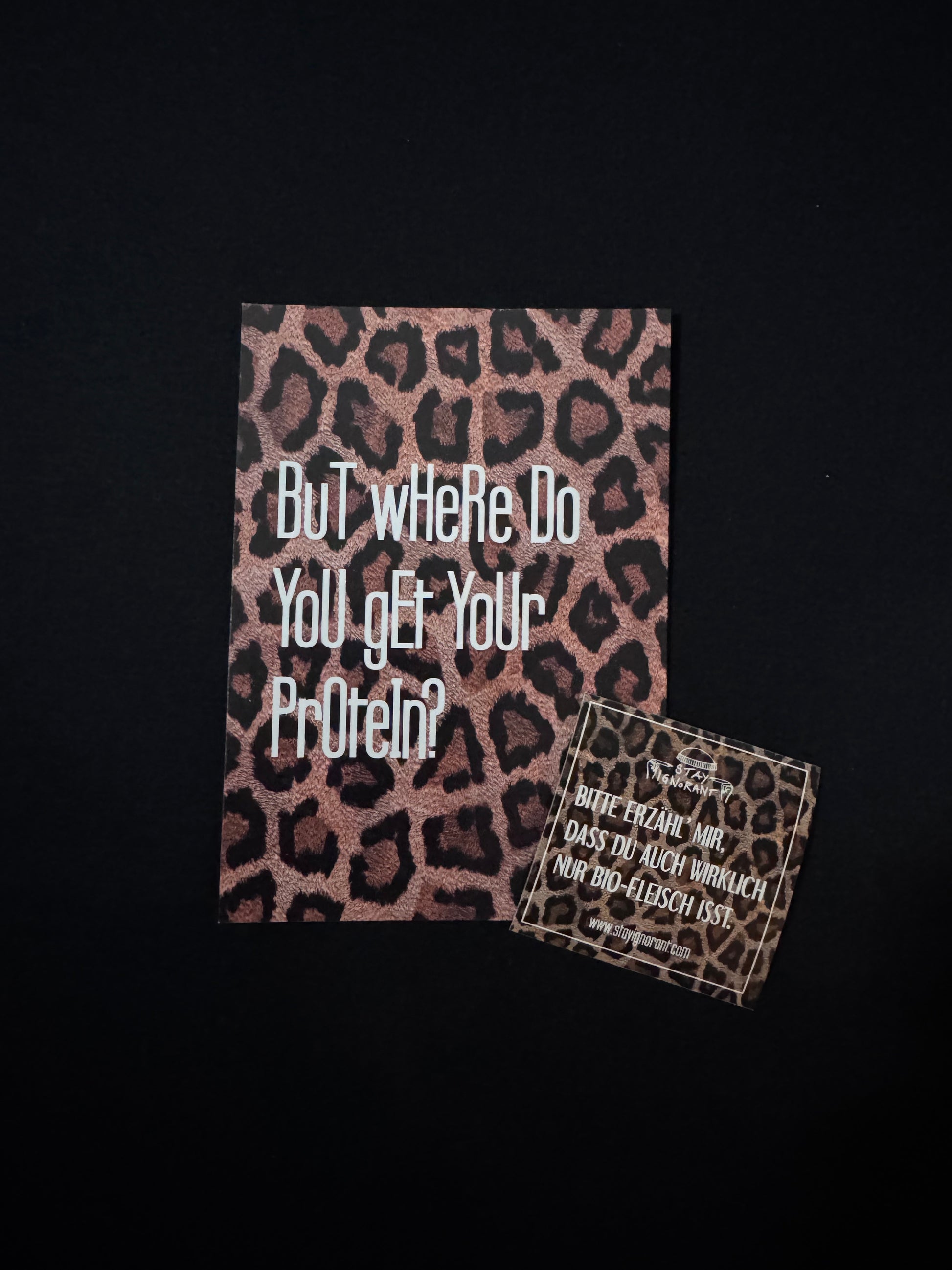 Leo Set-Postkarte-Sticker